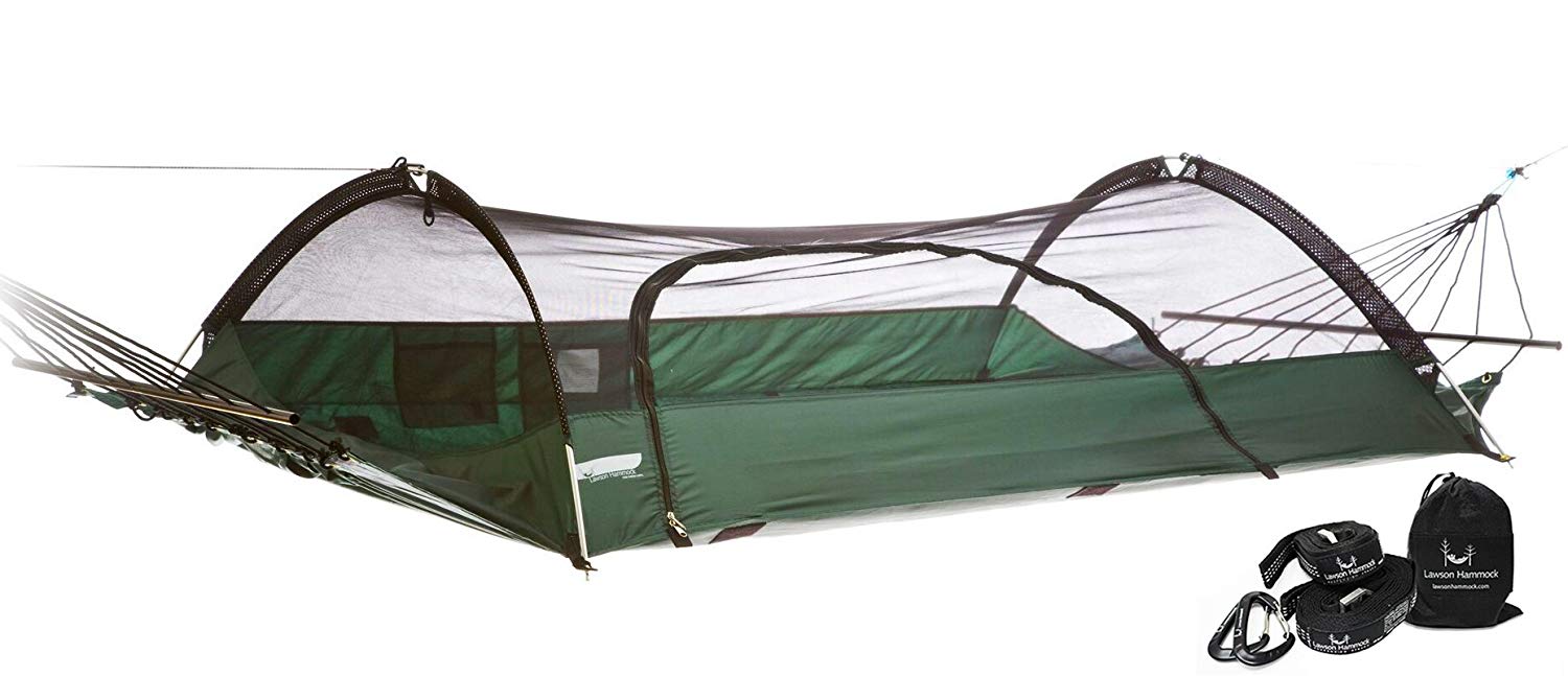 Lawson Hammock Blue Ridge Strap Bundle Tent Hammock Camping, Forest Green Hammock & Strap