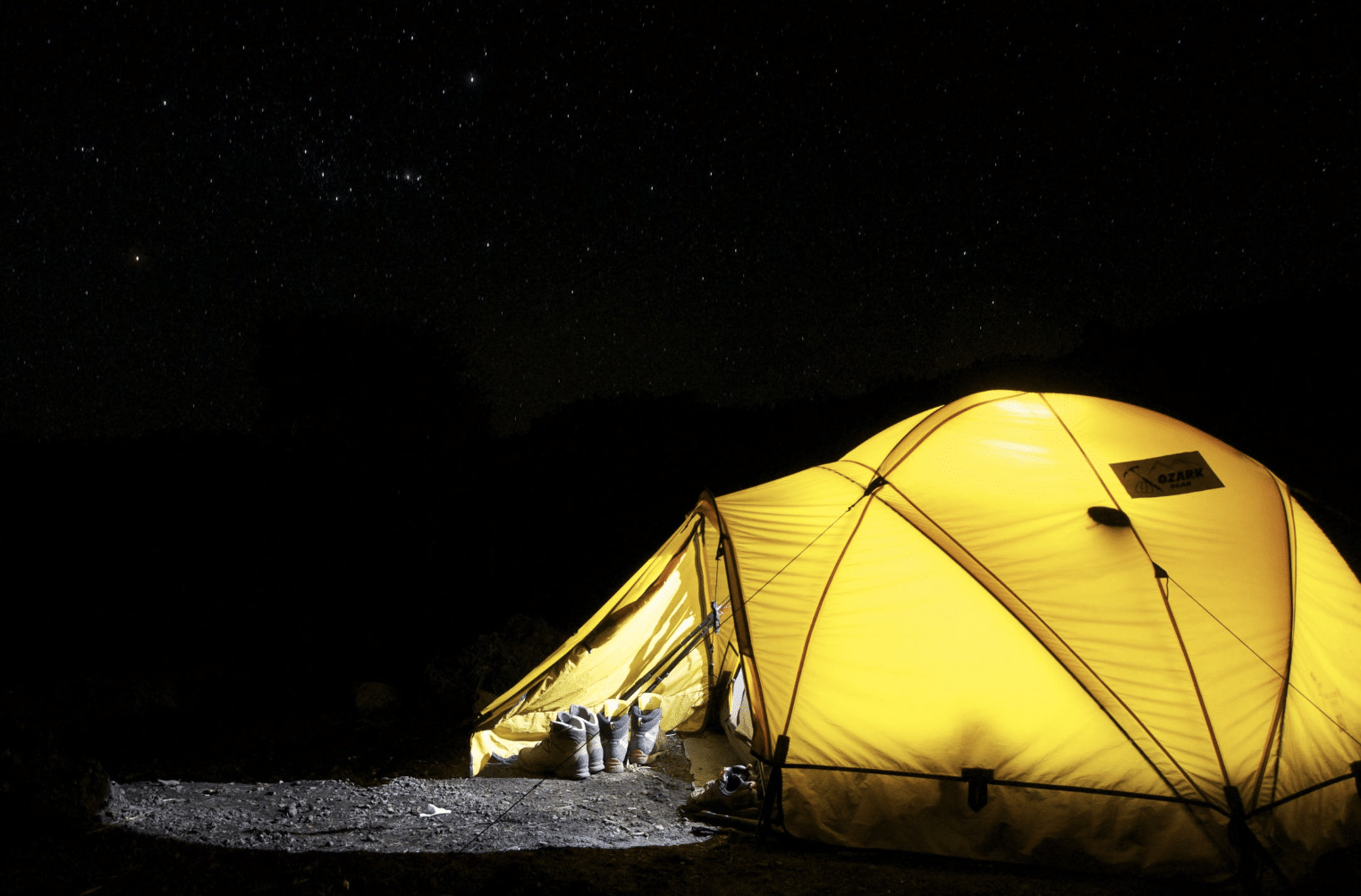 yellow tent