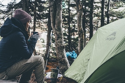 coffee in a camp