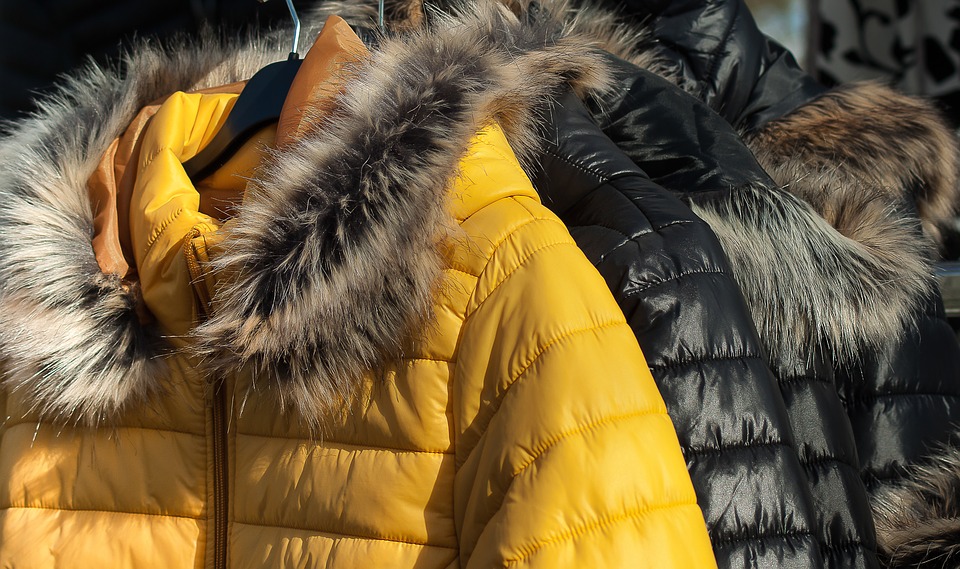 Black and yellow bubble jackets