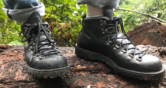 danner boots on feet